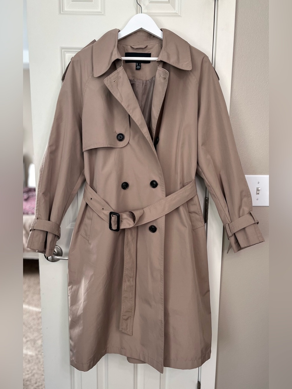Vero Moda Double-Breasted Trench Coat NEW WITH FLAW